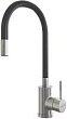 Смеситель Mixline MLSS-0325 35k для кухонной мойки, серый гибкий излив