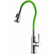 Смеситель Lemark Expert LM5082S-Green для кухни с гибким изливом