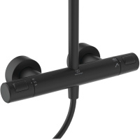 Ideal-Standard-Ceratherm-T25-shower-system-A7210XG-with-shower-thermostat,-with-2-function-hand-shower-and-2-function-overhead-shower,-silk-black (1)