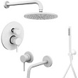 Душевой комплект Paffoni Light KITLIG018BO006 с внутренней частью, белый матовый