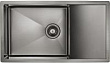 Мойка кухонная Paulmark Platte PM807844-GM вороненая сталь