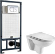 Комплект WeltWasser система инсталляции + кнопка смыва Marberg 507 RD + унитаз Baarbach 4 GL-WT