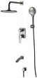 Душевой комплект Lemark Bronx LM3722GM с внутренней частью