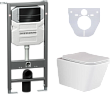 Комплект Ceramica Nova Envision CN1002B система инсталляции + кнопка Flat + унитаз Metric CN3007