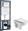 Комплект WeltWasser система инсталляции + кнопка смыва Marberg 410 RD + унитаз Baarbach 4 GL-WT