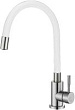 Смеситель Melana Elastico F610401W для кухонной мойки, сатин, белый