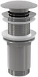 Донный клапан для раковины AlcaPlast A395 click/clack 5/4", цельнометаллический с большой заглушкой