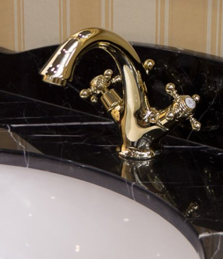 смеситель на раковину cezares golf-ls1-01 с донным клапаном хром, ручки хром