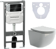 Комплект Ceramica Nova Envision CN1002B система инсталляции + кнопка Flat + унитаз Forma CN3009