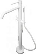 Смеситель Paffoni Light LIG032BO для ванны с душем, напольный, белый матовый