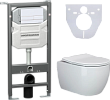 Комплект Ceramica Nova Envision CN1002W система инсталляции + кнопка Flat + унитаз Play CN3001