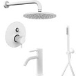 Душевой комплект Paffoni Light KITLIG015BO071 с внутренней частью, белый матовый