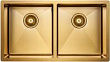 Мойка кухонная Paulmark Twin PM237844-BG золото