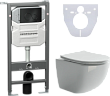 Комплект Ceramica Nova Envision CN1001B система инсталляции + кнопка Round + унитаз Forma CN3009