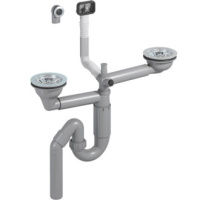 Сифон для мойки PREVEX P-loc двойной PL2-D9CR5-SANT-01