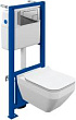 Комплект Cersanit Crea Square LP CO DPL EO Slim + Link Pro + Corner пластик хром глянцевый
