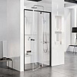 Душевая дверь в нишу Ravak Pivot PDOP2-100 Transparent, профиль черный