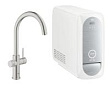 Смеситель Grohe Blue Home 31455DC0 для кухонной мойки, с фильтрацией, суперсталь