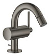 Смеситель однорычажный Grohe для биде на 1 отверстие Atrio New, темный графит матовый (32108AL3)