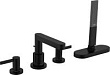 Смеситель Hansgrohe Finoris 76444670 на борт ванны, черный матовый