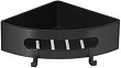 Полка Lemark Shelf Line 9772047 черная, угловая, с крючками