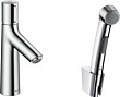 Смеситель Hansgrohe Talis Select S 72291000 для раковины с гигиеническим душем, с донным клапаном Pu