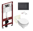 Комплект TECE K440407.WC1 система инсталляции + клавиша + унитаз с крышкой-сиденьем