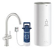 Смеситель для кухни GROHE Red Duo New с функцией кипячения воды (бойлер L-size в комплекте), суперст