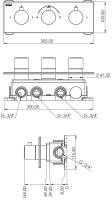 Lande_Termostatik_Uc_Yonlu-Teknik_Cizim