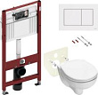 Комплект TECE 9400400.WC1 система инсталляции + клавиша + унитаз с крышкой-сиденьем