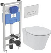 Комплект Ideal Standard Connect Air PR212101 система инсталляции + клавиша + унитаз с крышкой
