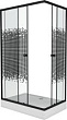 Душевой уголок Niagara Eco NG-012-14Q black 120x80 мозаика, с поддоном