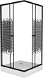 Душевой уголок Niagara Eco NG-010-14Q black 100x100 мозаика, с поддоном