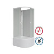 Душевая кабина Niagara Promo P90/80/40L/MT/BK 90х80 без крыши, профиль белый, стекло матовое
