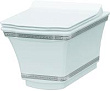 Унитаз подвесной Boheme Hermitage 951-CR с узором хром