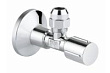 Угловой вентиль GROHE 1/2″-3/8″ для подключения смесителей, хром (22039000)