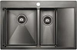 Мойка кухонная Paulmark Union PM537851-GML вороненая сталь