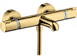 Термостатический смеситель Hansgrohe Ecostat Comfort 13114990 для ванны с душем, полированное золото