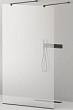 Душевая перегородка Cezares LIBERTA-L-2-100-120-C-NERO профиль черный, стекло прозрачное