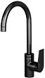 Смеситель Wasserkraft Glan 6607 для кухонной мойки, черный глянец