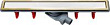 Душевой лоток Pestan Confluo Premium Line 850 с решеткой, white glass, gold