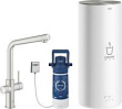 Смеситель Grohe Red II Duo 30325DC1 для кухонной мойки с водонагревателем, суперсталь